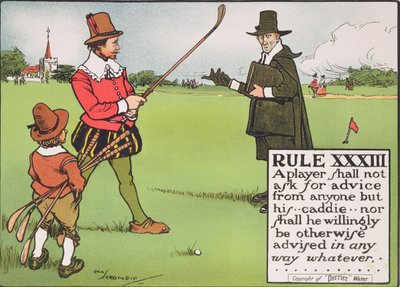 Rule XXXIII: A player shall not ask for advice from anyone but his caddie, from 